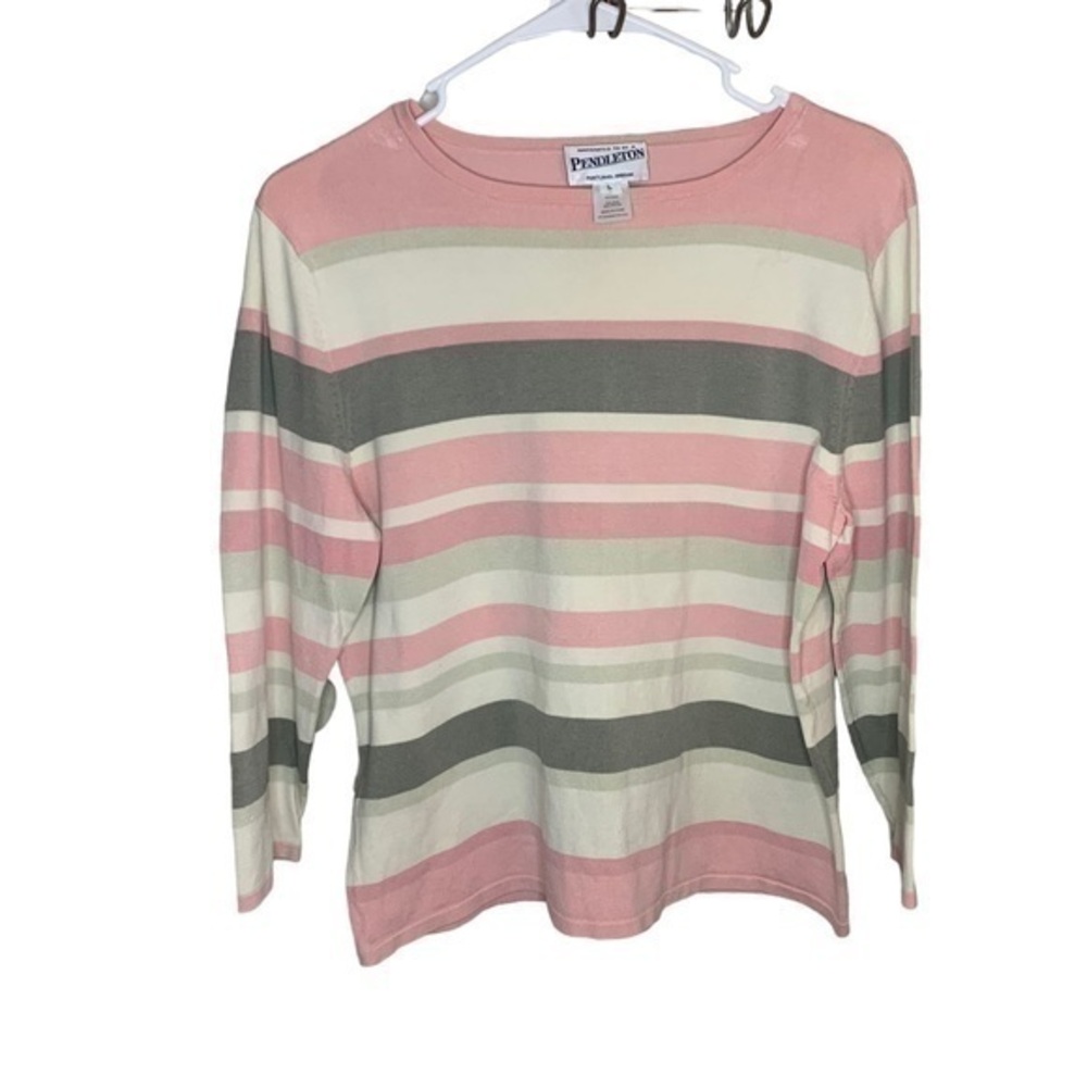 Pendleton Vintage Pink Silk Blouse Size Large